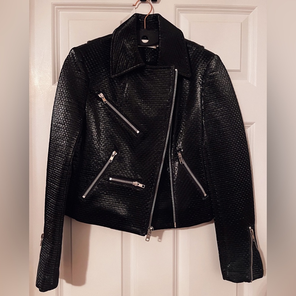 A.L.C Croc Biker Jacket